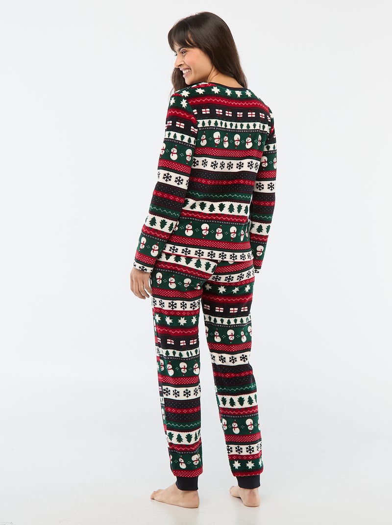 Pijama de Navidad 2 piezas Azul - Kiabi