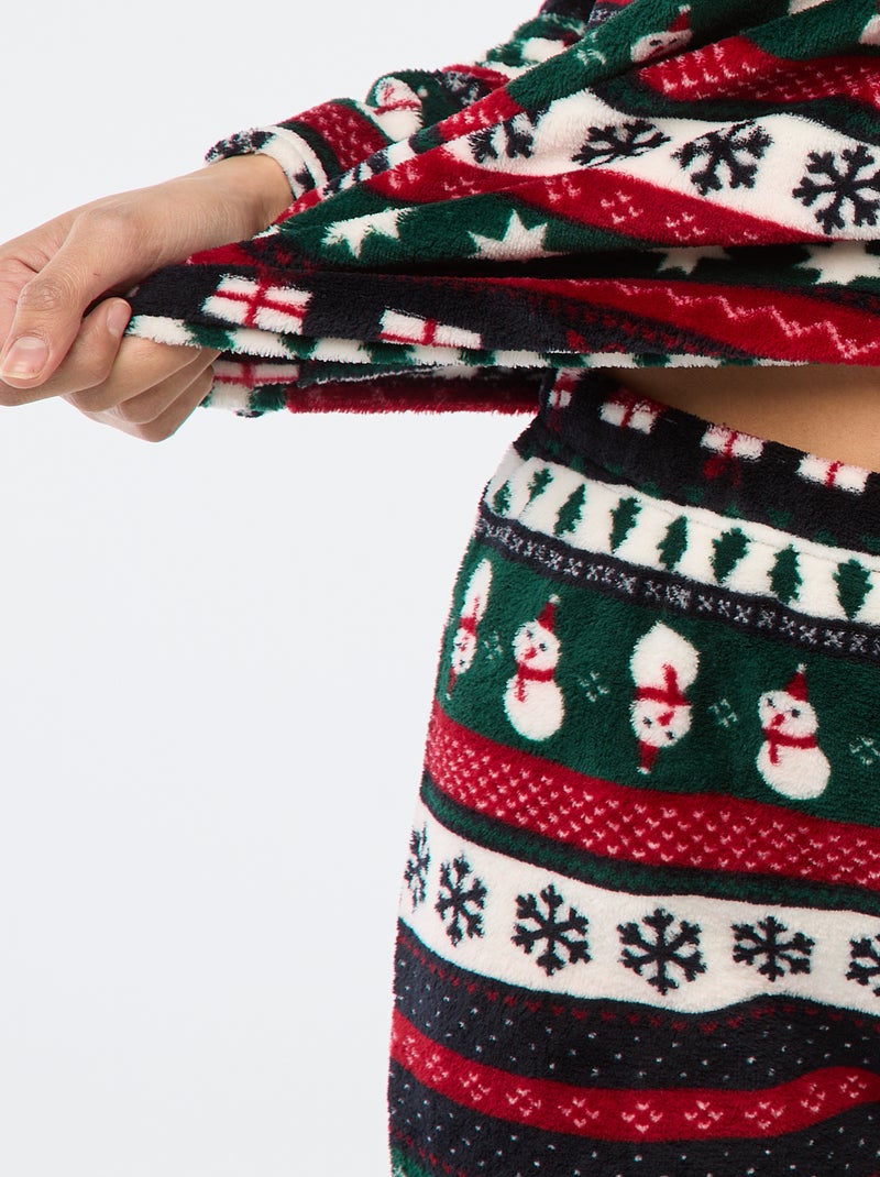 Pijama de Navidad 2 piezas Azul - Kiabi