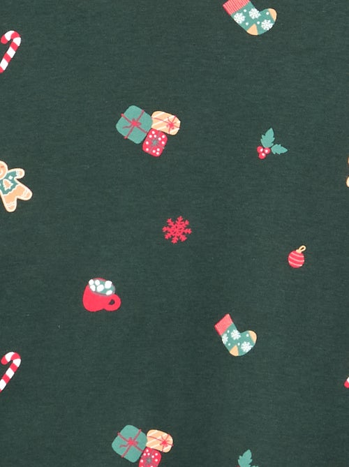 Pijama de Navidad de 2 piezas - Camiseta de manga larga + pantalón - Kiabi
