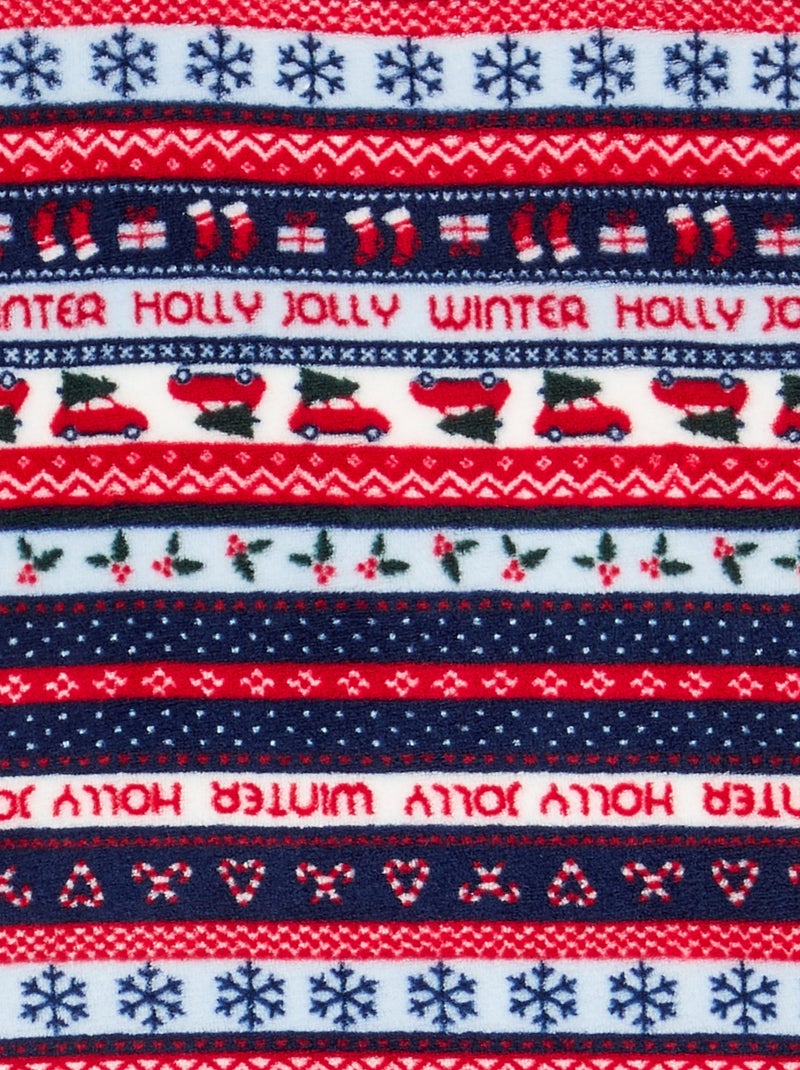 Pijama de Navidad de forro polar de 2 piezas para niño y niña - Sudadera + pantalón Azul - Kiabi