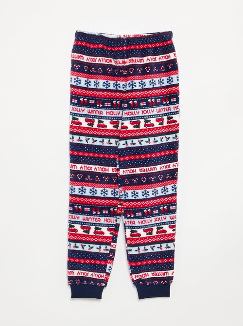 Pijama de Navidad de forro polar de 2 piezas para niño y niña - Sudadera + pantalón - Kiabi