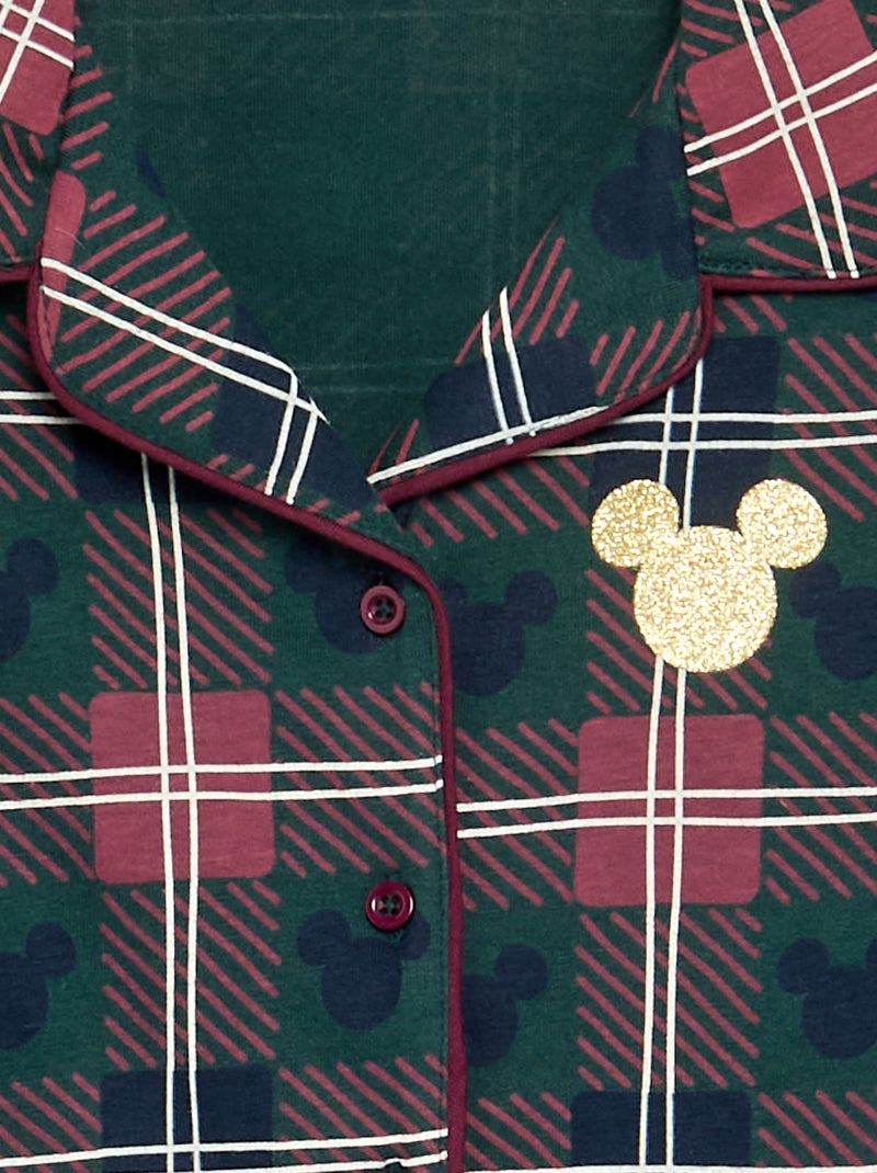 Pijama de Navidad "Disney" "Mickey" de 2 piezas - Chaqueta + pantalón Rojo - Kiabi