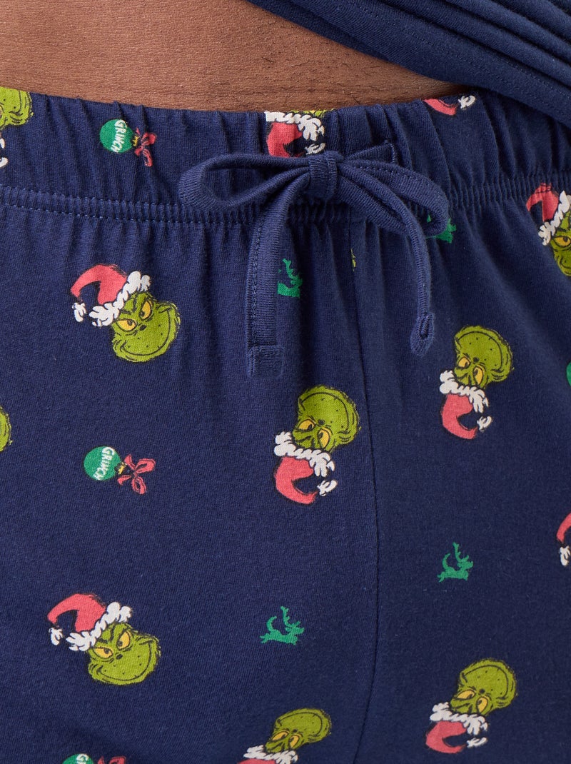 Pijama de Navidad 'Grinch' camiseta + pantalón - 2 piezas Azul - Kiabi