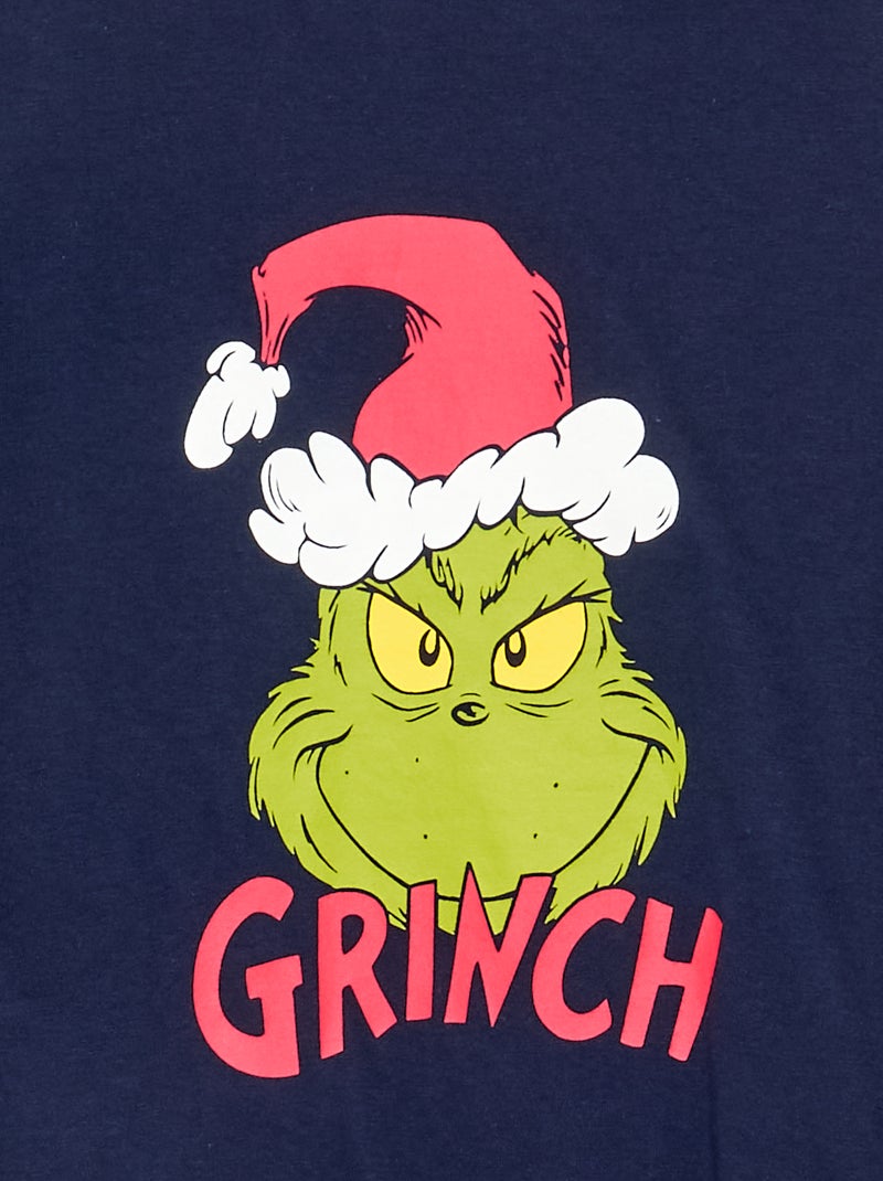 Pijama de Navidad 'Grinch' de 2 piezas - Camiseta + pantalón Azul - Kiabi
