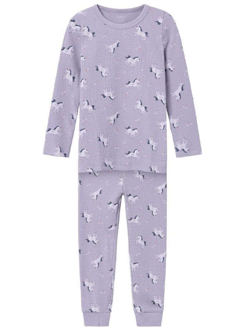 Pijama de Niña Name It con Diseño de Unicornio Violeta - Kiabi
