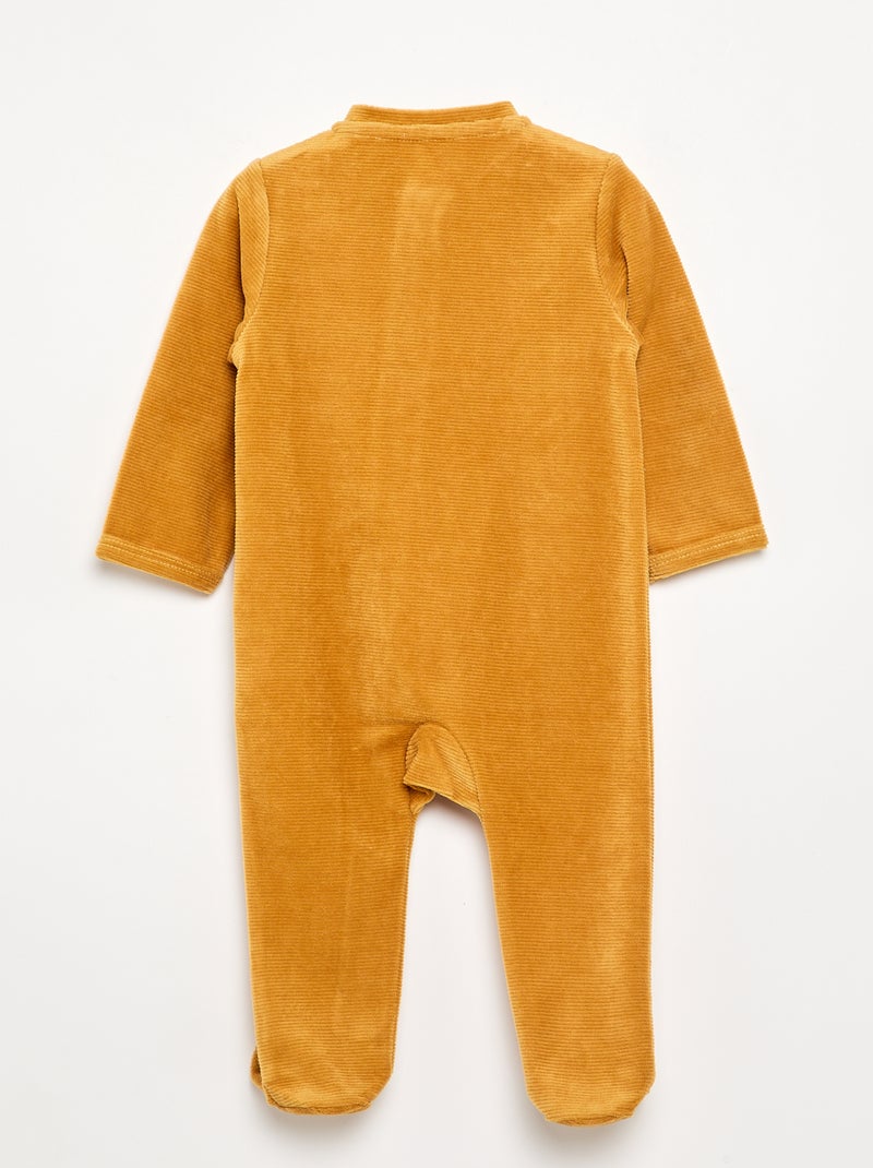 Pijama de pana para dormir bien Amarillo - Kiabi