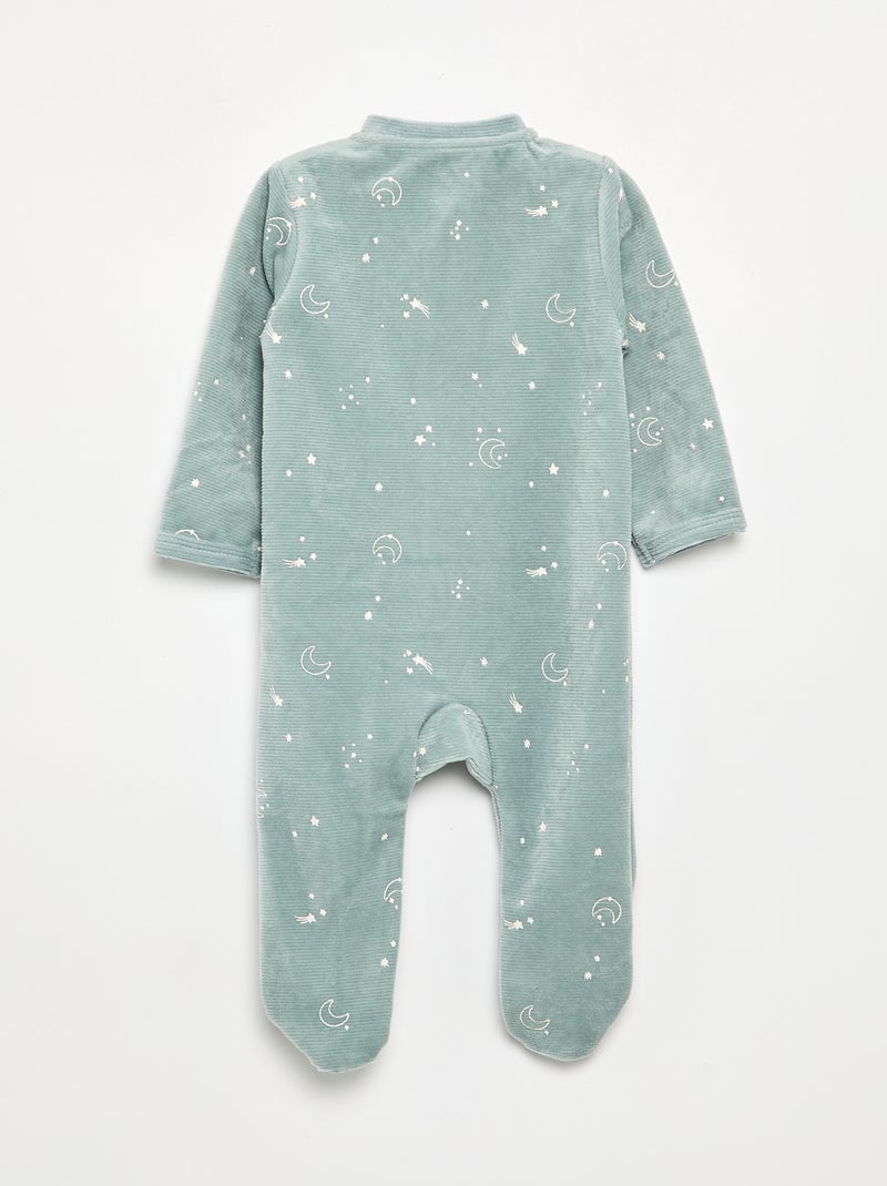 Pijama de pana para dormir bien Azul - Kiabi