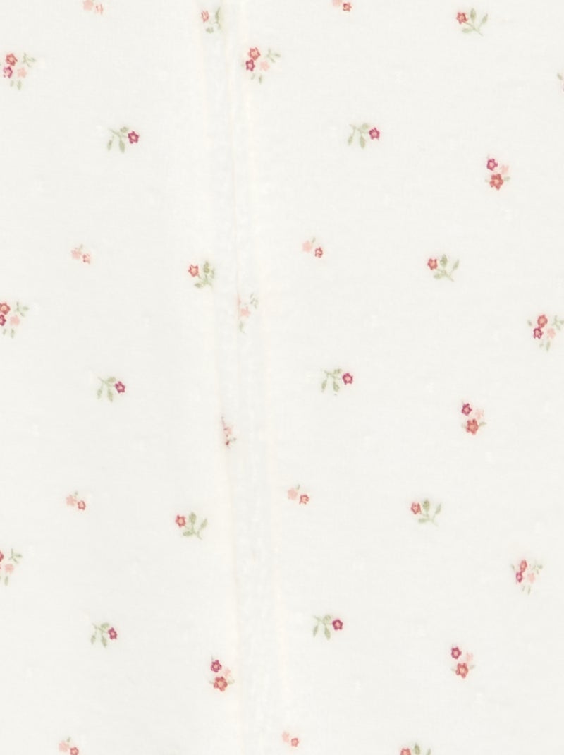 Pijama de pana para dormir bien Blanco - Kiabi