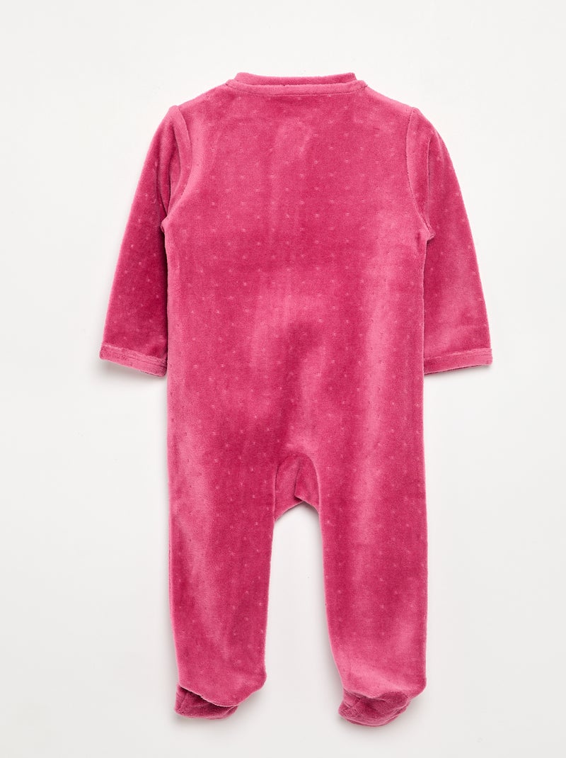 Pijama de pana para dormir bien Fucsia - Kiabi