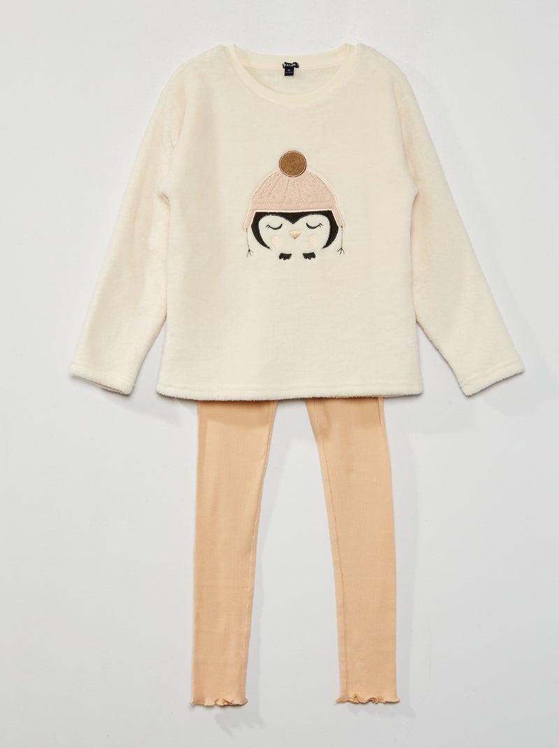 Pijama de 'pingüino' - 2 piezas BLANCO - Kiabi
