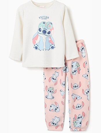 Pijama de polar coral con estampado de stitch