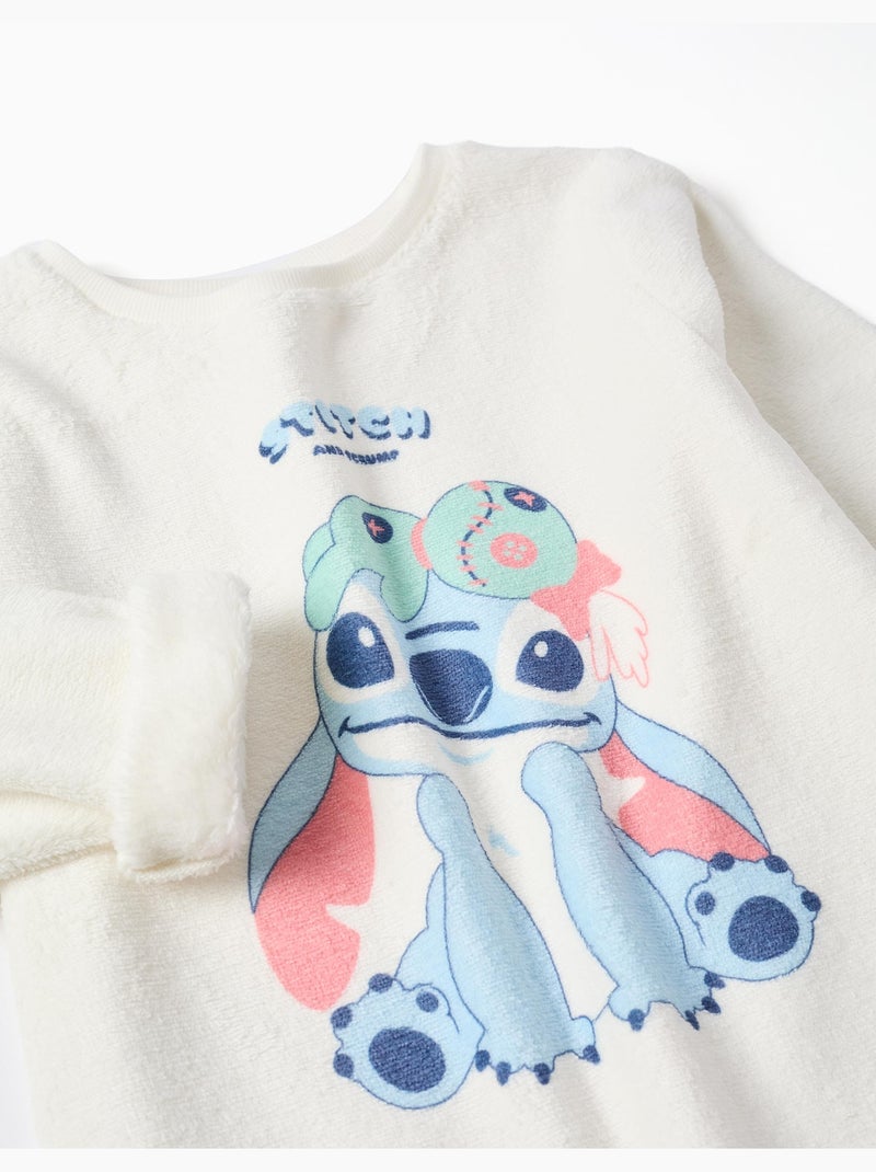 Pijama de polar coral con estampado de stitch Blanco - Kiabi