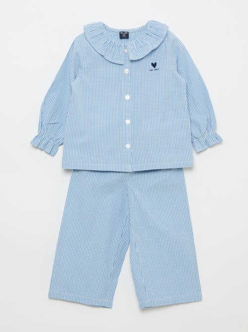 Pijama de popelina - 2 piezas - Kiabi Pijama de popelina - 2 piezas - Kiabi