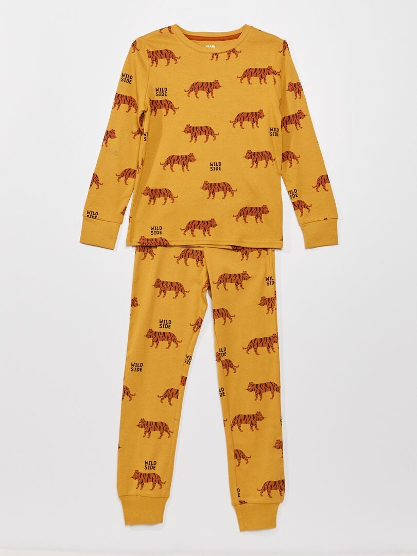 Pijama de punto - 2 piezas AMARILLO - Kiabi