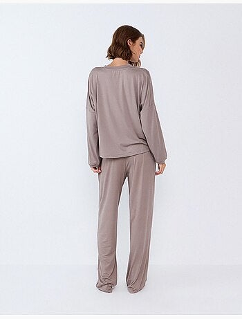 Pijama de punto a rayas, mo fashion