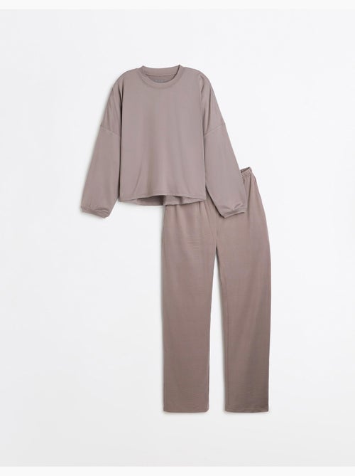 Pijama de punto a rayas, mo fashion - Kiabi Pijama de punto a rayas, mo fashion - Kiabi