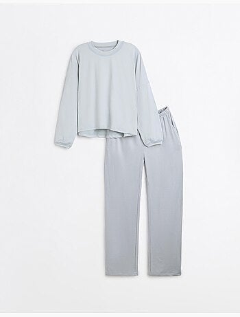 Pijama de punto a rayas, mo fashion