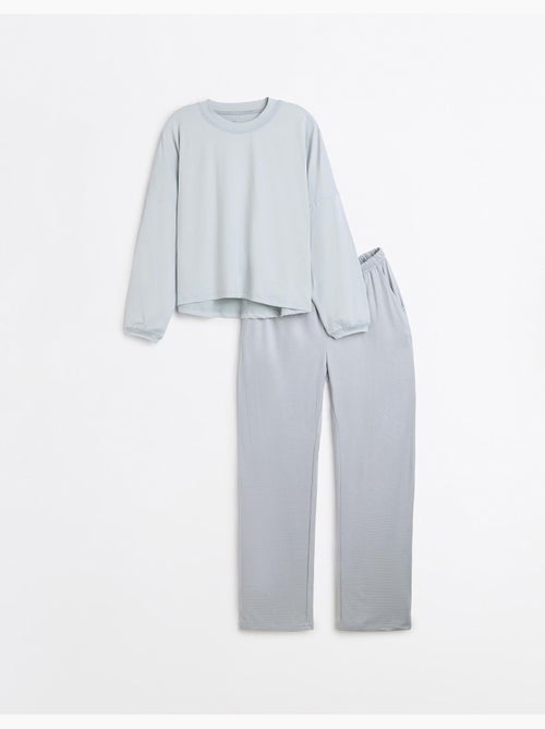 Pijama de punto a rayas, mo fashion - Kiabi Pijama de punto a rayas, mo fashion - Kiabi