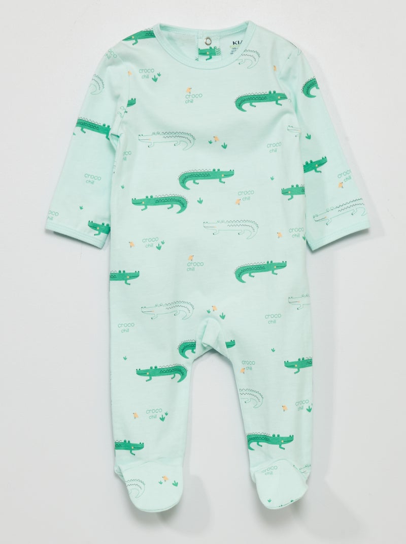 Pijama de punto con estampado AZUL - Kiabi