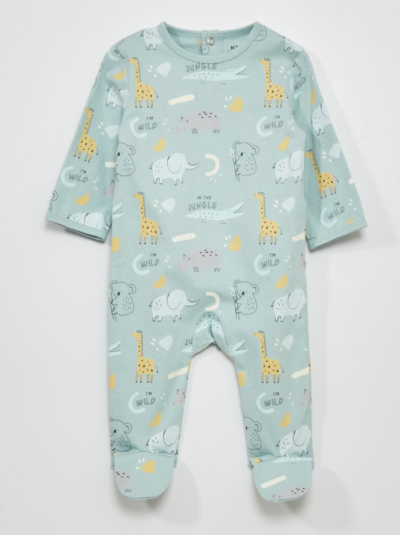Pijama de punto con estampado AZUL - Kiabi