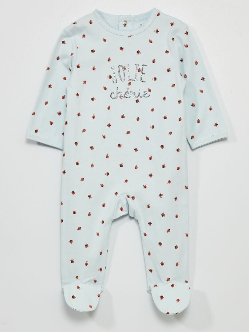 Pijama de punto con estampado AZUL - Kiabi
