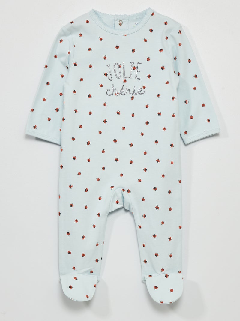 Pijama de punto con estampado AZUL - Kiabi