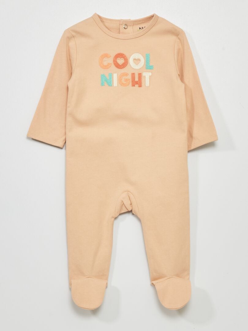 Pijama de punto con estampado BEIGE - Kiabi