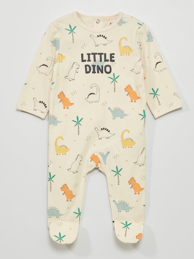 Pijama de punto con estampado BLANCO - Kiabi