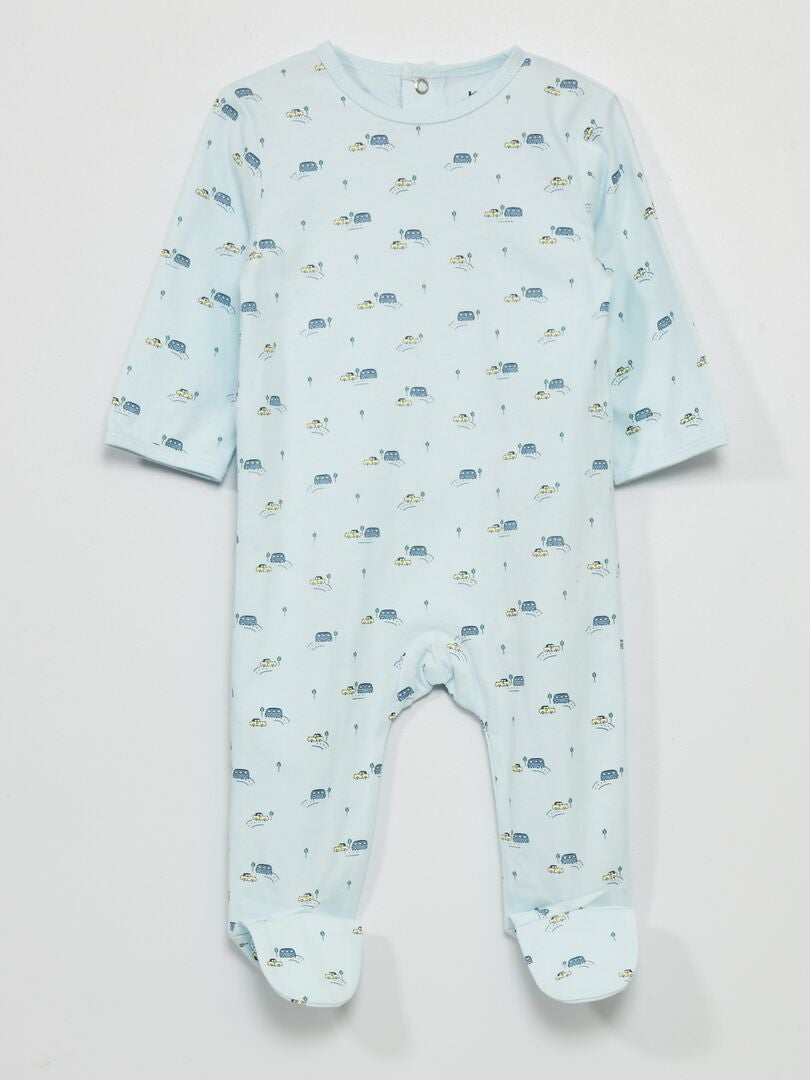 Pijama de punto con estampado BLANCO - Kiabi