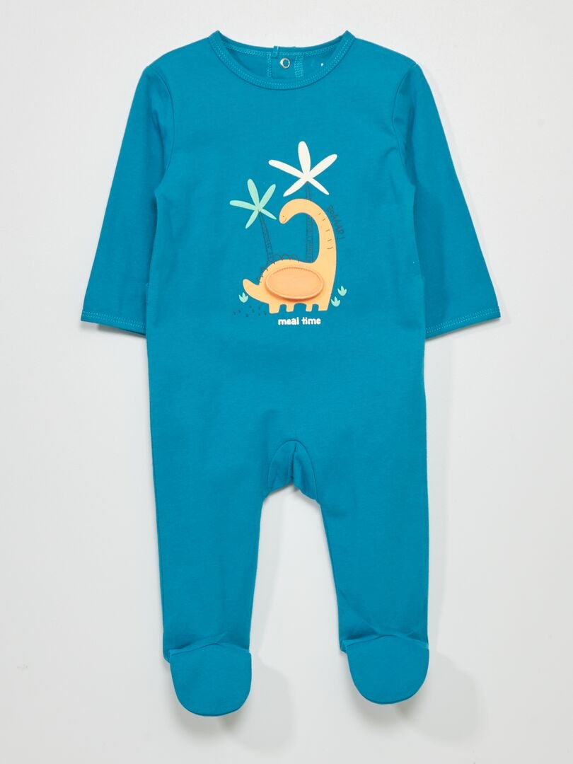Pijama de punto con estampado GRIS - Kiabi