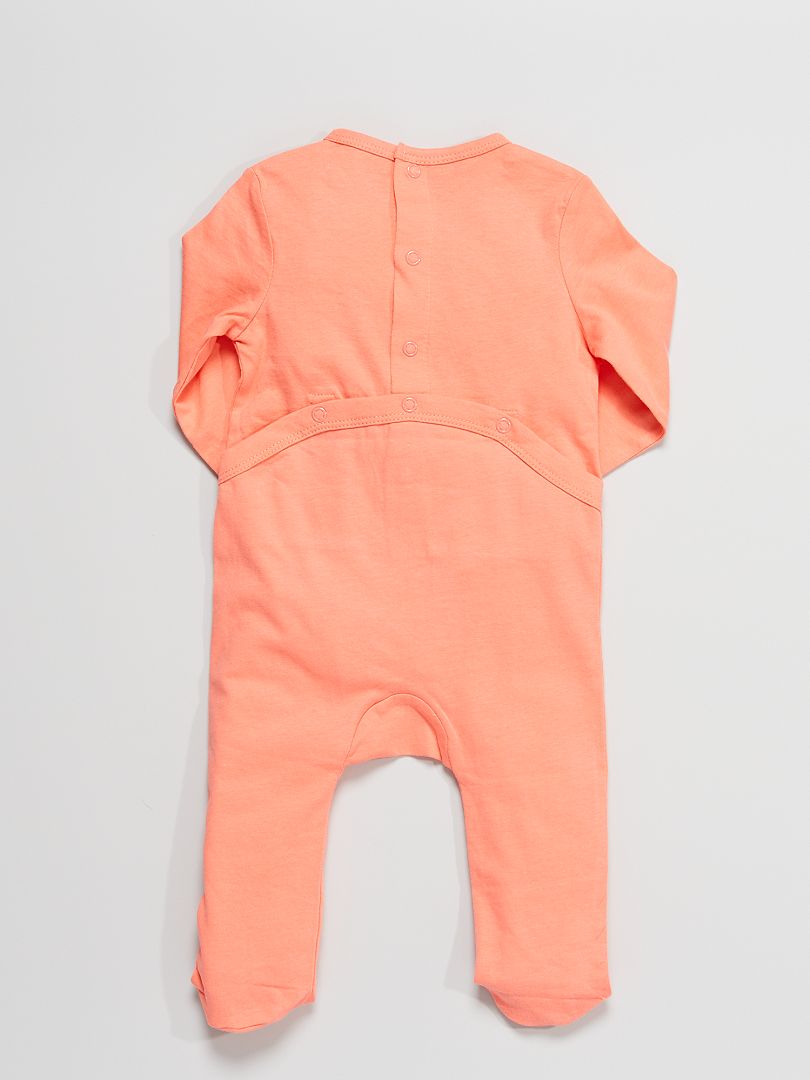 Pijama de punto con mensaje estampado ROSA - Kiabi