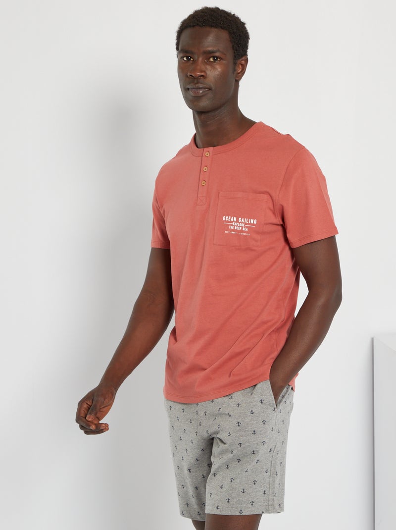 Pijama de punto de 2 piezas GRIS - Kiabi