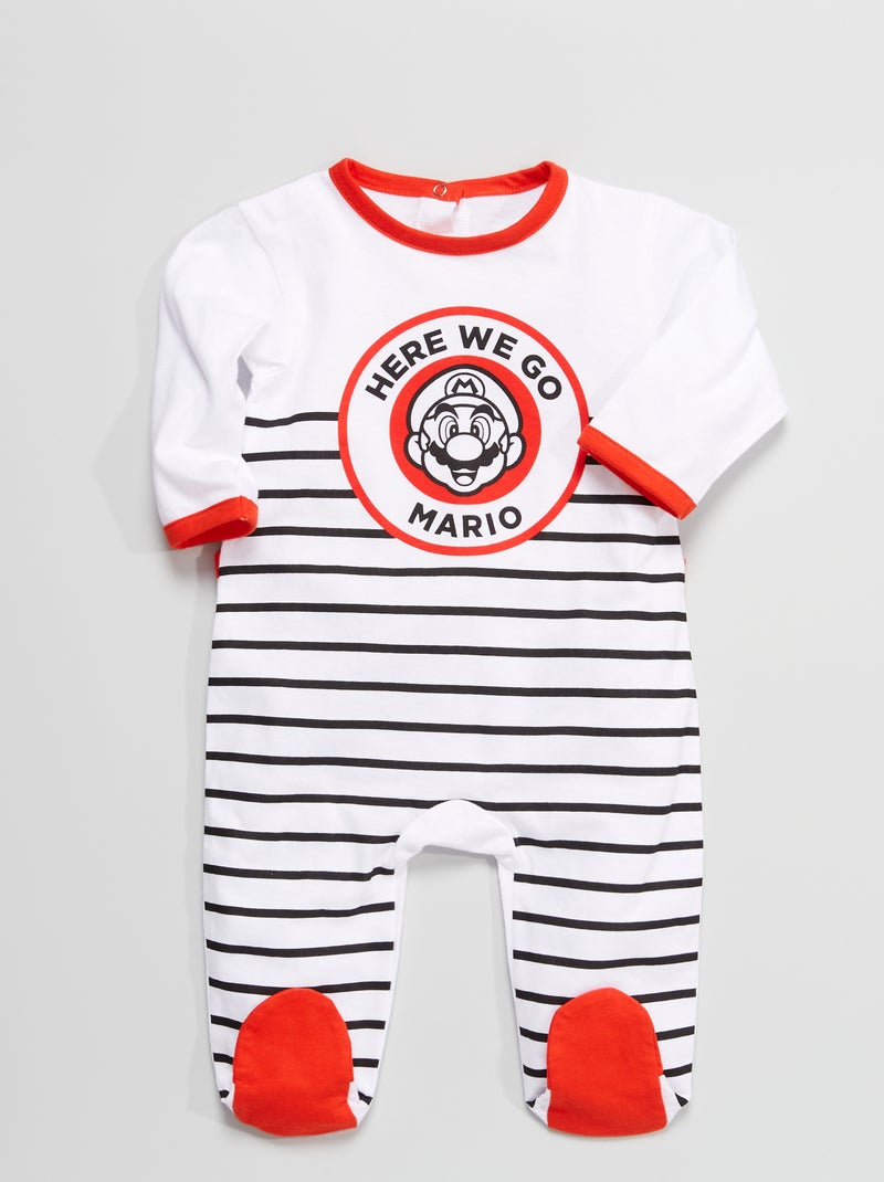 Pijama de punto 'Mario' blanco - Kiabi
