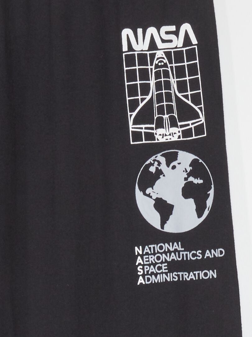 Pijama de punto 'NASA' negro - Kiabi