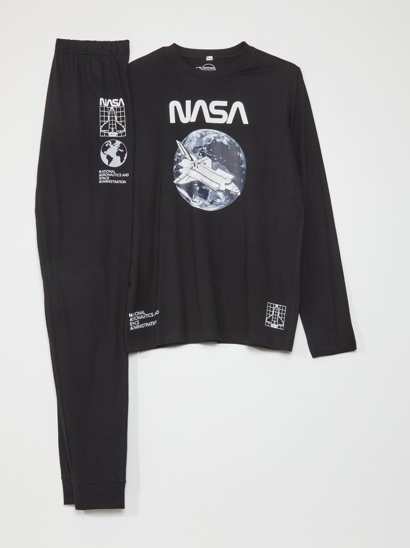Pijama de punto 'NASA' negro - Kiabi