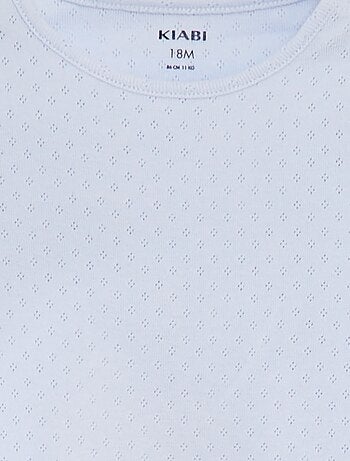 Pijama de punto pointelle camiseta + pantalón corto 2 piezas