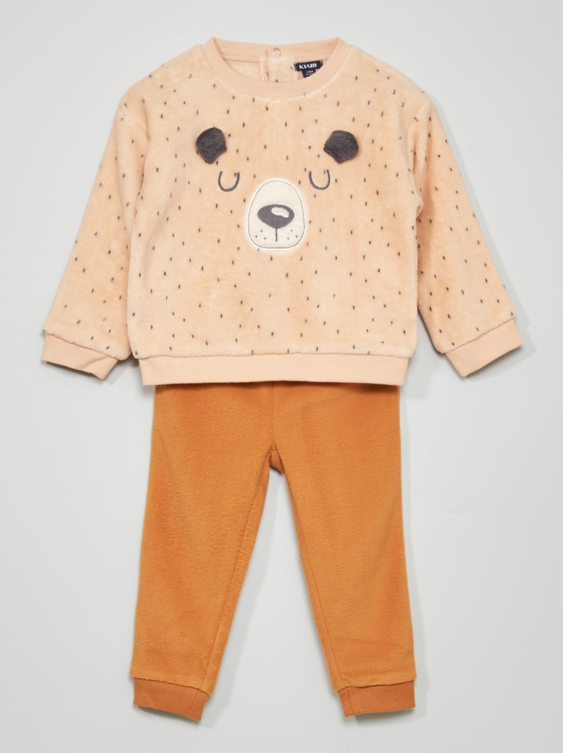 Pijama de punto polar - 2 piezas oso - Kiabi