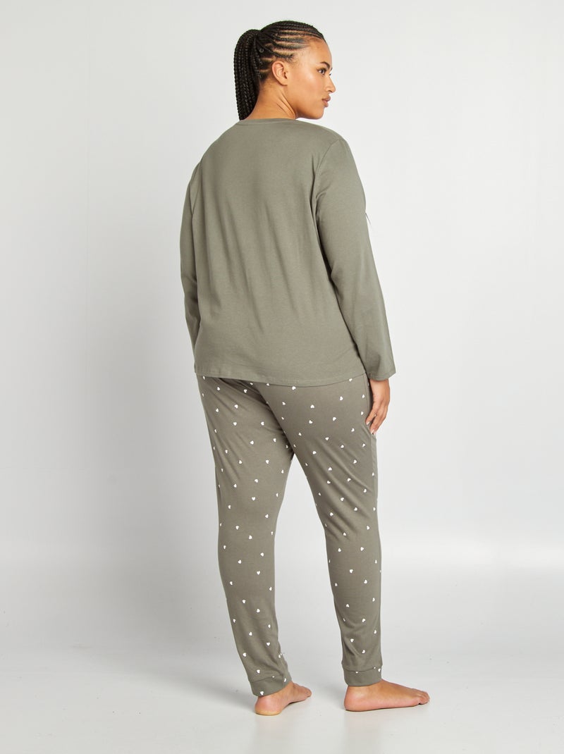 Pijama de punto VERDE - Kiabi