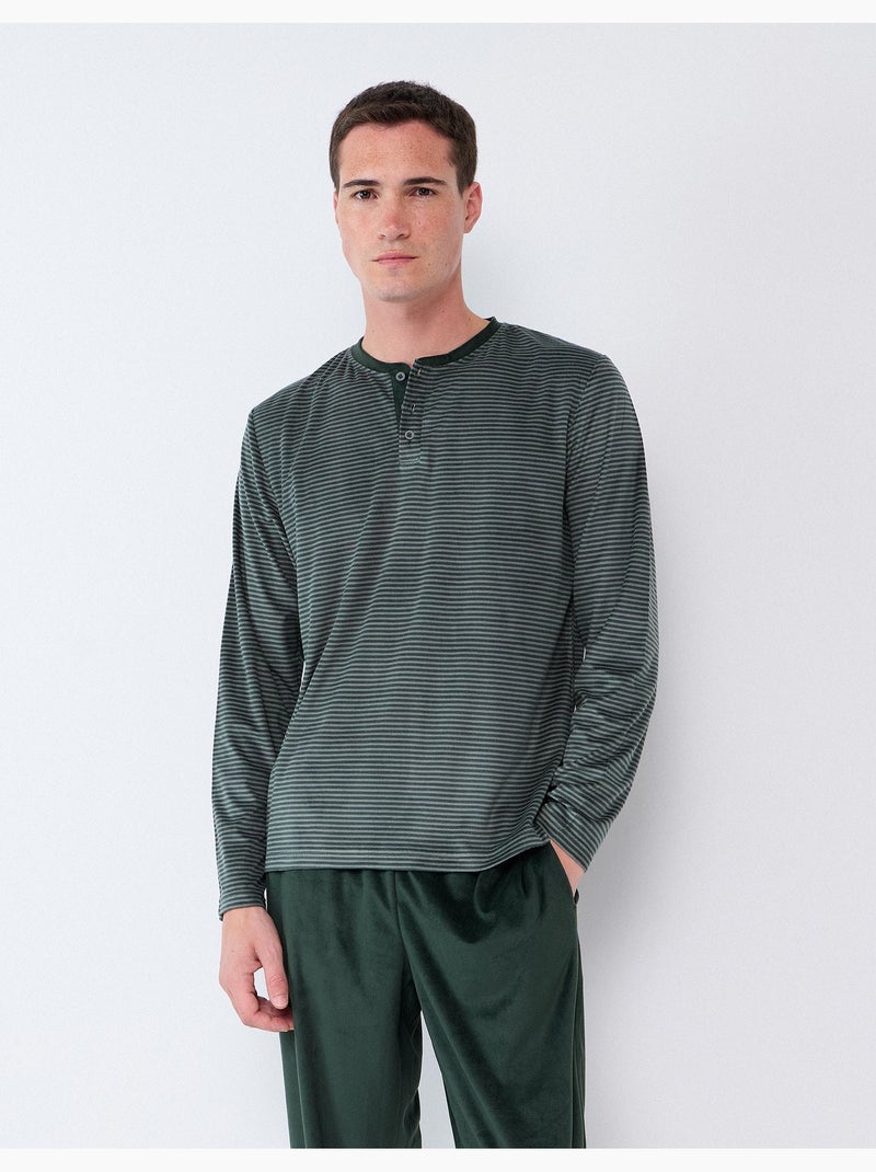 Pijama de rayas, mo fashion Verde - Kiabi