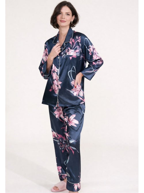 Pijama de satén fluido Kebello - Kiabi
