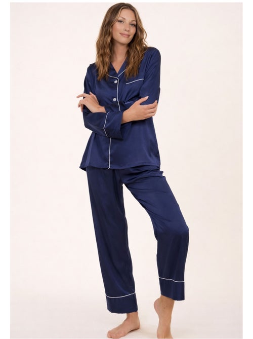 Pijama de satén fluido Kebello - Kiabi