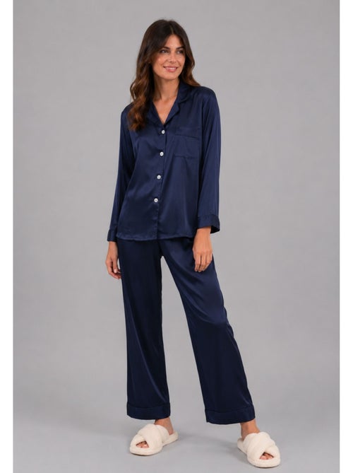 Pijama de satén fluido Kebello - Kiabi Pijama de satén fluido Kebello - Kiabi