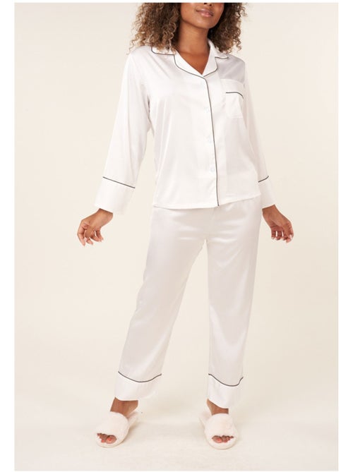 Pijama de satén fluido Kebello - Kiabi