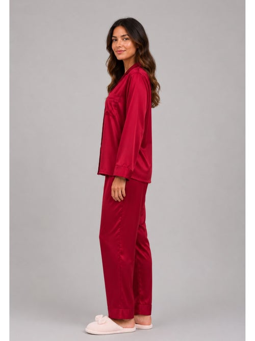 Pijama de satén fluido Kebello - Kiabi Pijama de satén fluido Kebello - Kiabi