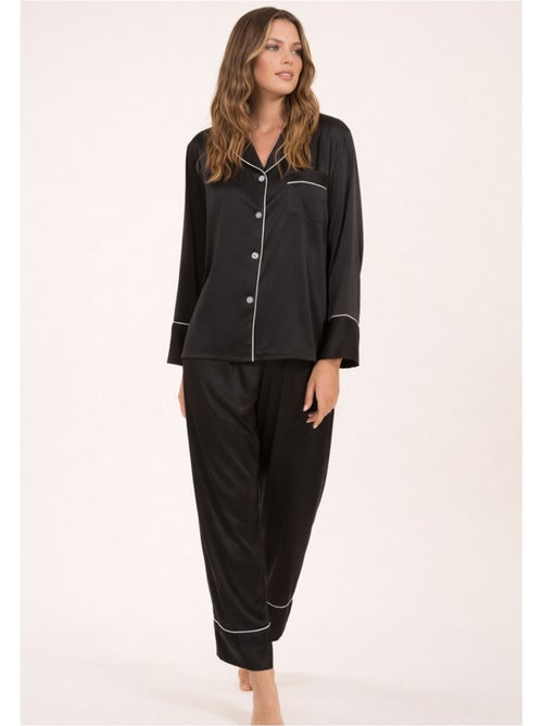 Pijama de satén fluido Kebello - Kiabi Pijama de satén fluido Kebello - Kiabi