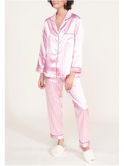 Pijama de satén fluido Kebello - Kiabi Pijama de satén fluido Kebello - Kiabi