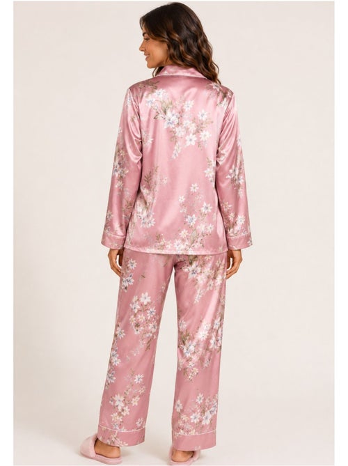 Pijama de satén fluido Kebello - Kiabi Pijama de satén fluido Kebello - Kiabi