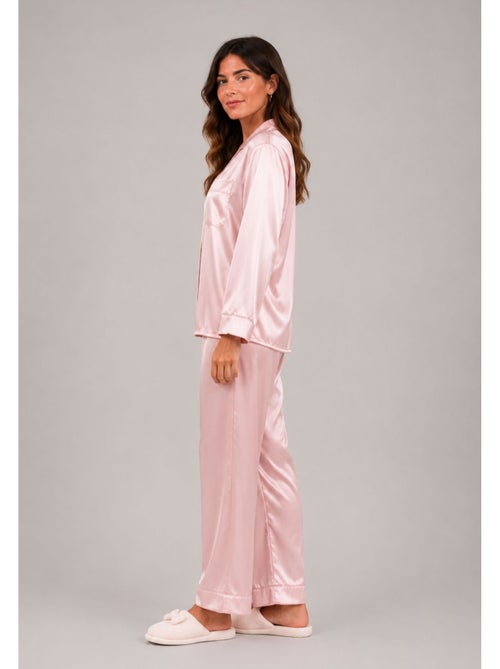 Pijama de satén fluido Kebello - Kiabi Pijama de satén fluido Kebello - Kiabi