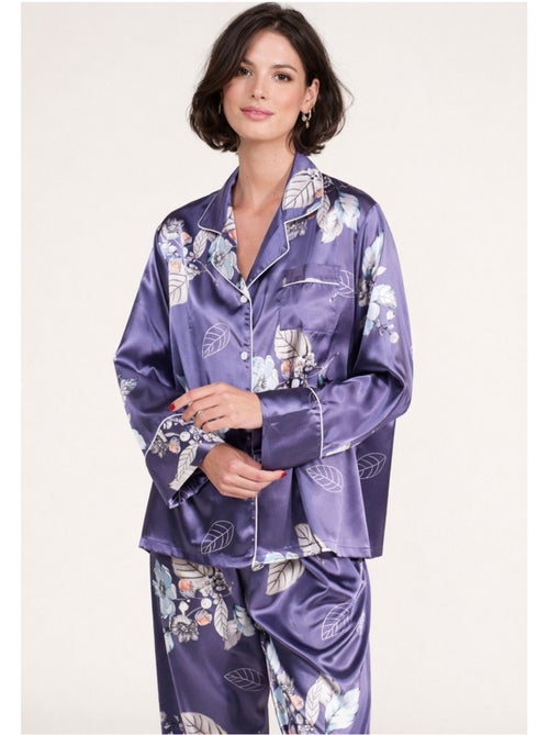 Pijama de satén fluido Kebello - Kiabi