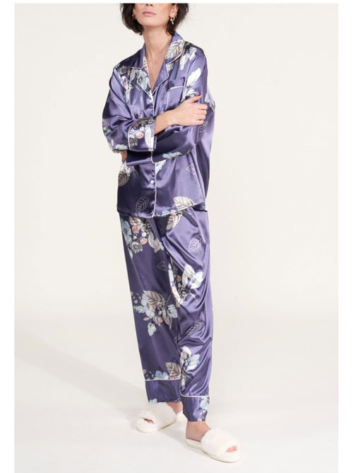 Pijama de satén fluido Kebello - Kiabi